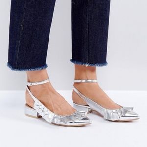 ASOS LONG ISLAND Ruffle Ballet Flats